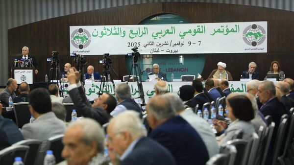 افتتاح المؤتمر القومي العربي بدورته الرابعة والثلاثين في بيروت - سبوتنيك عربي