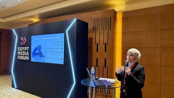 تفاعل كبير مع جلسة مديرة سبوتنيك عربي بالإنابة في منتدى مصر للإعلام حول تجربة الوكالة في استخدام الذكاء الاصطناعي - سبوتنيك عربي