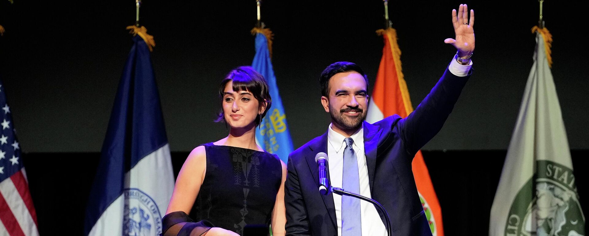 زهران ممداني وزوجته الفنانة الأمريكية من أصل سوري راما دوجي - سبوتنيك عربي, 1920, 07.11.2025