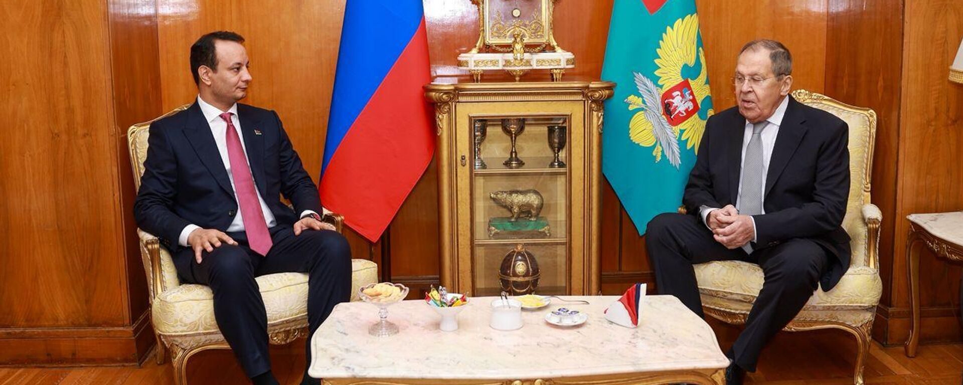 بالقاسم خليفة حفتر، مدير عام صندوق التنمية وإعادة إعمار ليبيا يلتقي وزير الخارجية الروسي سيرغي لافروف - سبوتنيك عربي, 1920, 20.11.2025