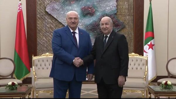 ئيس الجمهورية عبد المجيد تبون يوقع رفقة نظيره رئيس جمهورية بيلاروسيا  ألكسندر لوكاشينكو  - سبوتنيك عربي