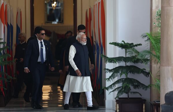 مودي قبل بدء المحادثات الروسية الهندية في نيودلهي. - سبوتنيك عربي