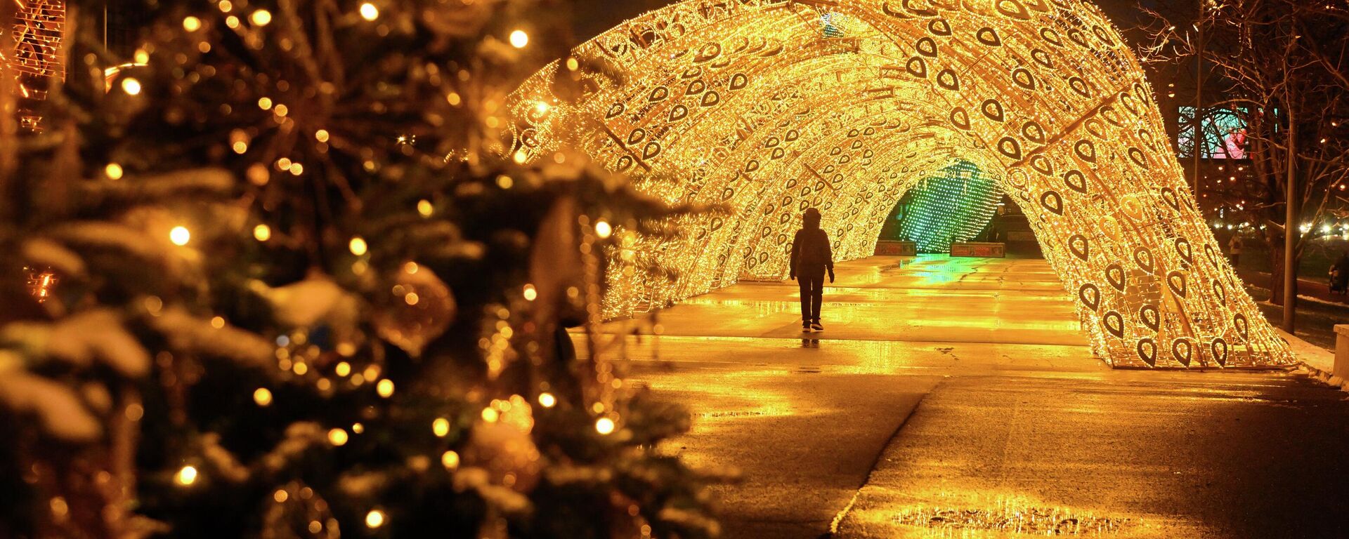 Праздничная иллюминация у Московского Большого Цирка на проспекте Вернадского в Москве - سبوتنيك عربي, 1920, 11.12.2025