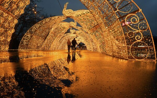 مشهد لزوار احتفالية في سيرك البولشوي في موسكو في شارع فيرنادسكي. - سبوتنيك عربي