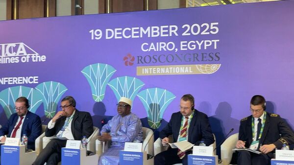 وزير التعليم العالي في مالي، بورما كانساي خلال كلمته في المؤتمر الوزاري الثاني لمنتدى الشراكة الروسية الأفريقية 2025 - سبوتنيك عربي