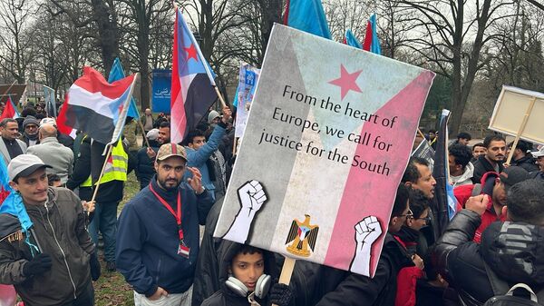 المجلس الانتقالي الجنوبي باليمن جانب من تظاهرات 2025 - سبوتنيك عربي