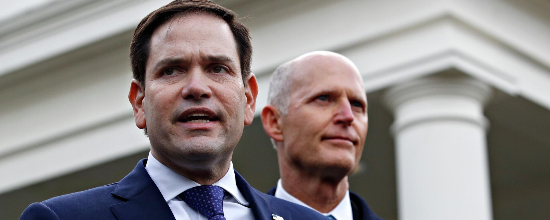 Американские сенаторы Марк Рубио и Рик Скотт у Белого дома - سبوتنيك عربي, 1920, 26.12.2025