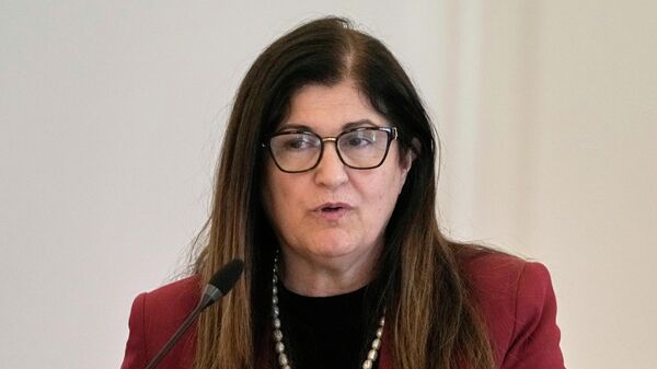 الدكتورة فارسين أغابيكيان شاهين، وزيرة الخارجية والمغتربين لدولة فلسطين  - سبوتنيك عربي