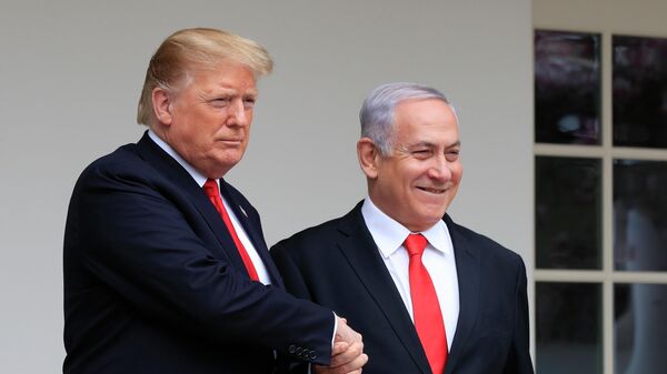  الرئيس الأمريكي دونالد ترامب، ورئيس الوزراء الإسرائيلي بنيامين نتنياهو - سبوتنيك عربي