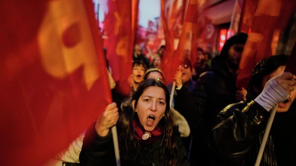 مظاهرات داعمة لفنزويلا في تركيا - سبوتنيك عربي