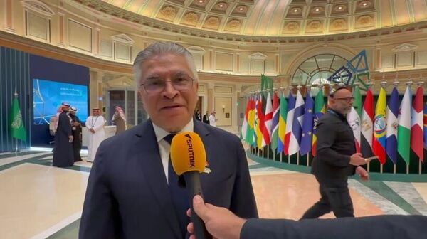 القائم بأعمال السفارة المكسيكية في السعودية، غييرمو غوتييريز نييتو، على هامش فعاليات مؤتمر التعدين الدولي في العاصمة السعودية الرياض، 13 يناير/ كانون الثاني 2026 - سبوتنيك عربي