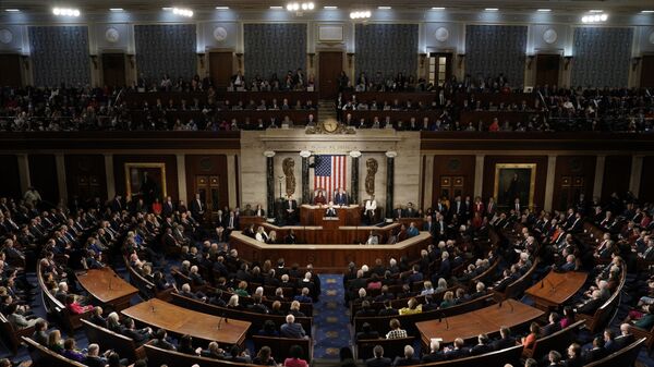 US President Joe Biden delivers the State of the Union address to a joint session of Congress in the House Chamber of the Capitol in Washington, the United States. - سبوتنيك عربي