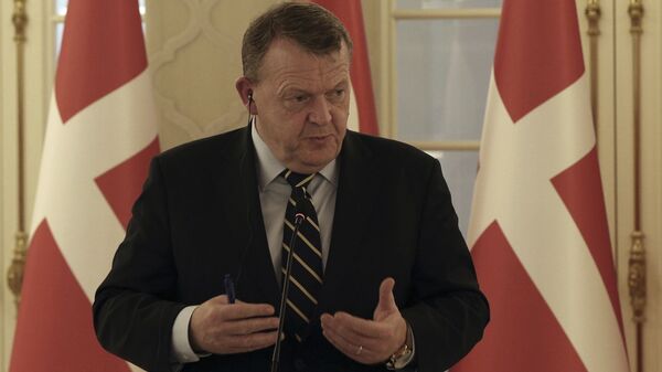 Denmark's Prime Minister Lars Lokke Rasmussen speaks to the media (File) - سبوتنيك عربي