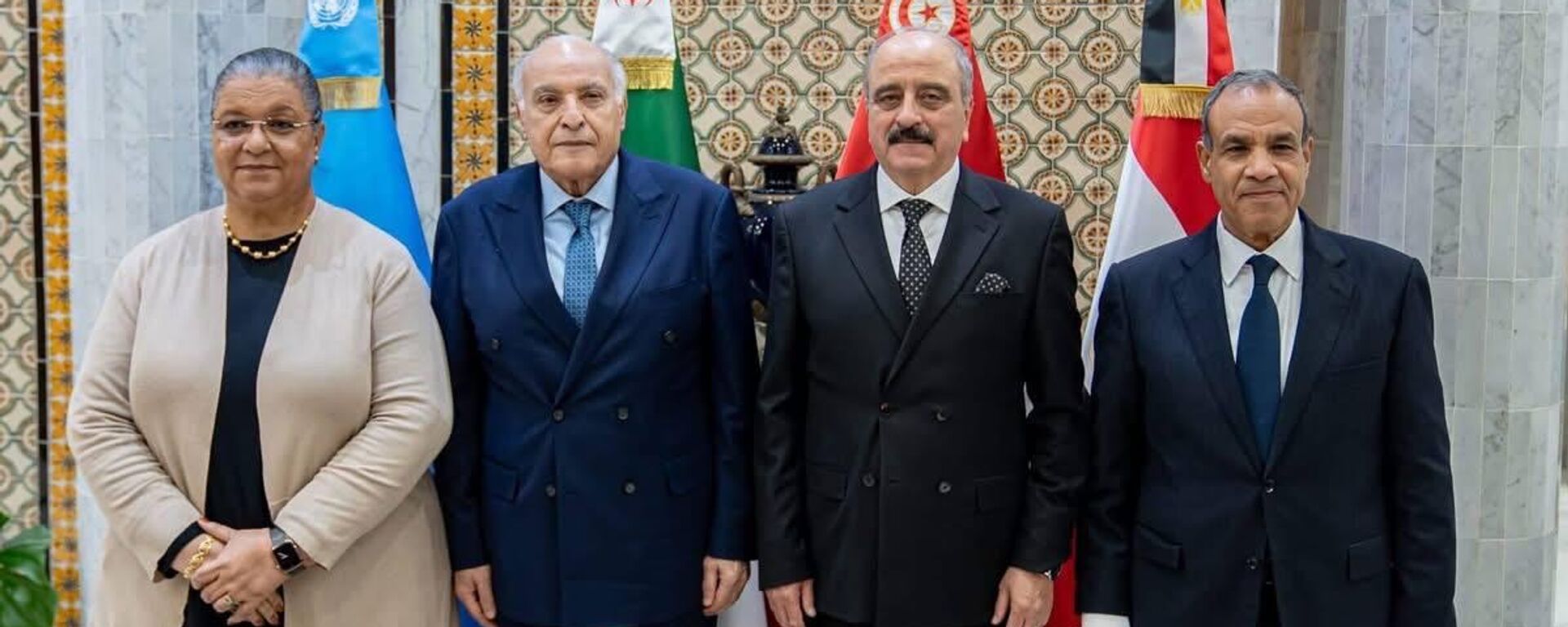 الممثلة الخاصة للأمين العام للأمم المتحدة إلى ليبيا، هانا تيتيه، تشارك في الاجتماع الثلاثي لوزراء خارجية كل من تونس والجزائر ومصر، تونس  - سبوتنيك عربي, 1920, 27.01.2026