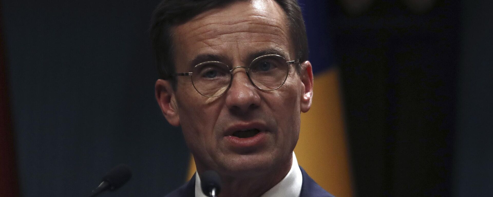 Sweden's new prime minister, Ulf Kristersson, speaks to the media  - سبوتنيك عربي, 1920, 22.05.2026