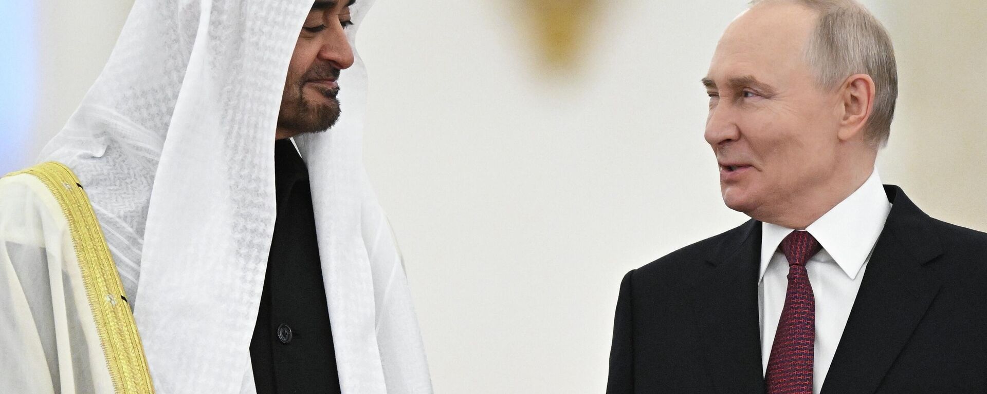 اجتماع بين الرئيس الروسي فلاديمير بوتين ورئيس دولة الإمارات العربية المتحدة محمد بن زايد آل نهيان - سبوتنيك عربي, 1920, 29.01.2026