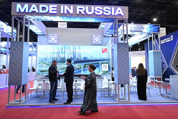 صورة من الجناح الروسي "صنع في روسيا"، في معرض "إينوبروم الدولي للصناعات"، في العاصمة السعودية الرياض. - سبوتنيك عربي