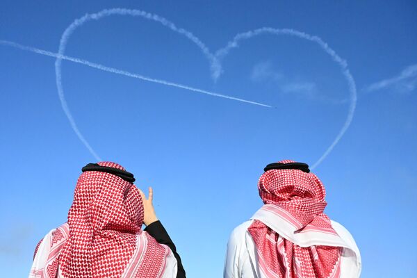 خلال حضور عروض جوية في سماء  معرض الدفاع العالمي في الرياض. - سبوتنيك عربي
