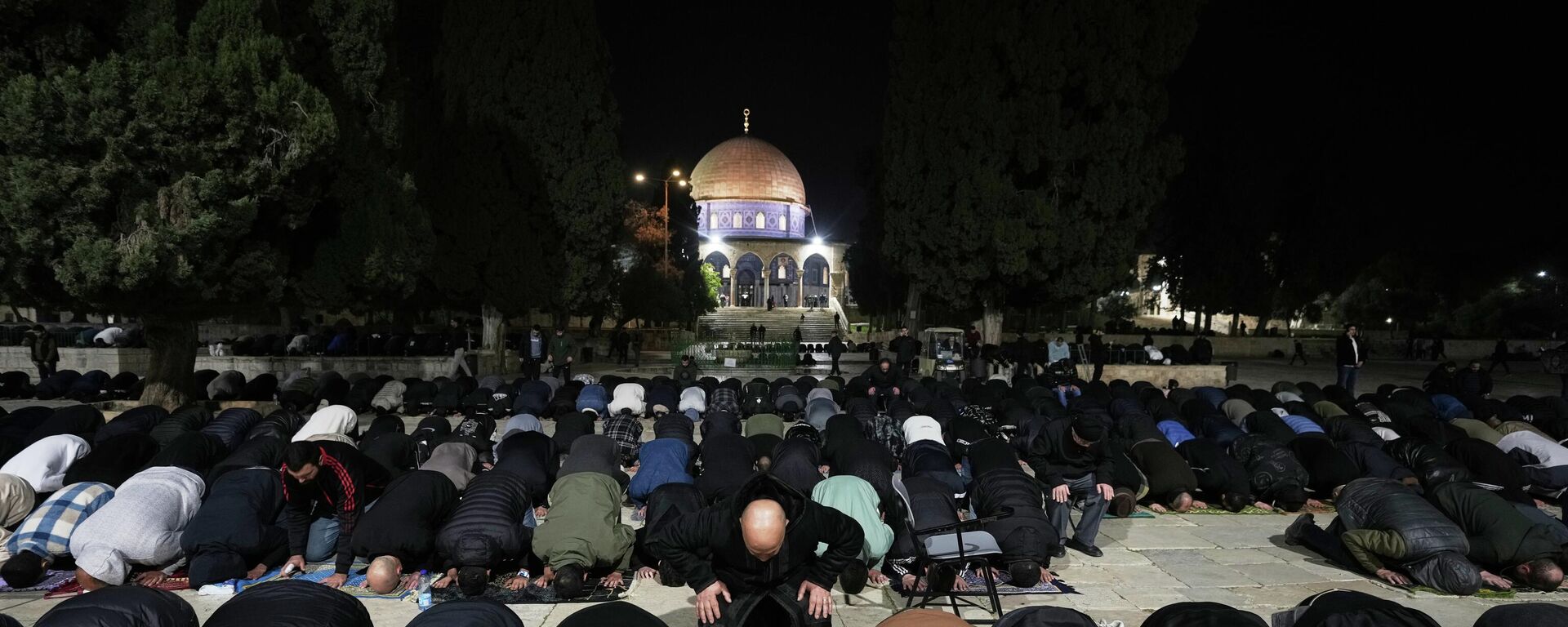 صلاة التراويح في المسجد الأقصى - سبوتنيك عربي, 1920, 18.02.2026