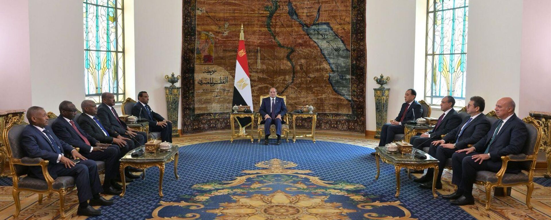 الرئيس المصري عبد الفتاح السيسي يستقبل رئيس وزراء السودان كامل إدريس - سبوتنيك عربي, 1920, 26.02.2026