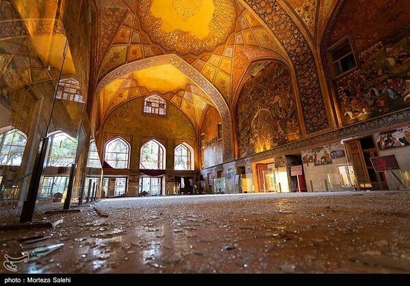 صورة تظهر تضرر حديقة متحف "جهل ستون"، أحد أبرز المعالم الأثرية في طهران، نتيجة الضربات الأمريكية- الإسرائيلية - سبوتنيك عربي