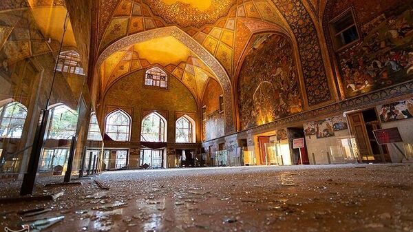 Поврежденный дворец Чехель-сотун после авиаударов США и Израиля - سبوتنيك عربي