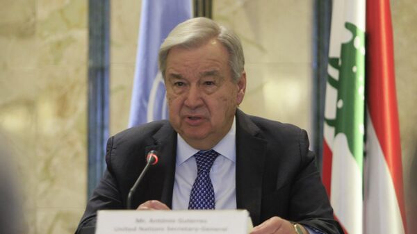 الأمين العام للأمم المتحدة أنطونيو غوتيريش في لبنان  - سبوتنيك عربي