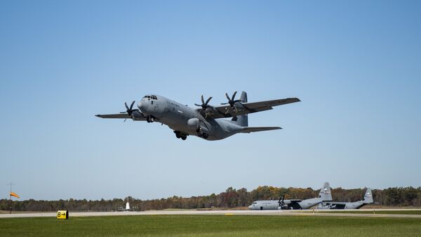Американский военно-транспортный самолет C-130J Super Hercules  - سبوتنيك عربي