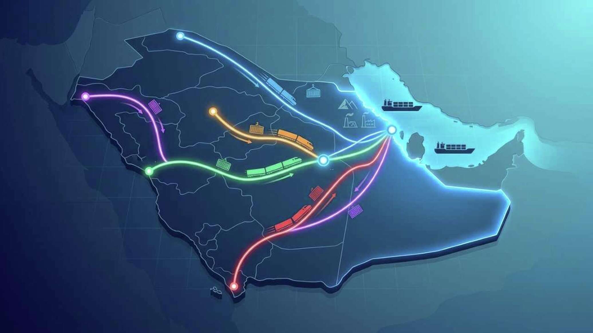 5 خطوط لوجستية جديدة تربط مواني الخليج العربي بالسعودية