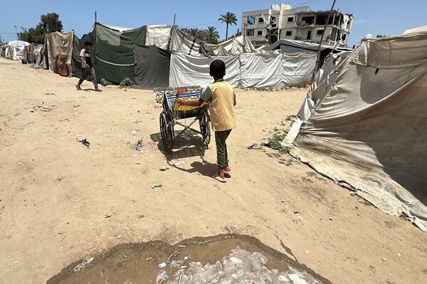 طفل فلسطيني يعيل أسرته بعربة نقل صنعها بنفسه في غزة طفل فلسطيني يعيل أسرته بعربة نقل صنعها بنفسه في غزة - سبوتنيك عربي