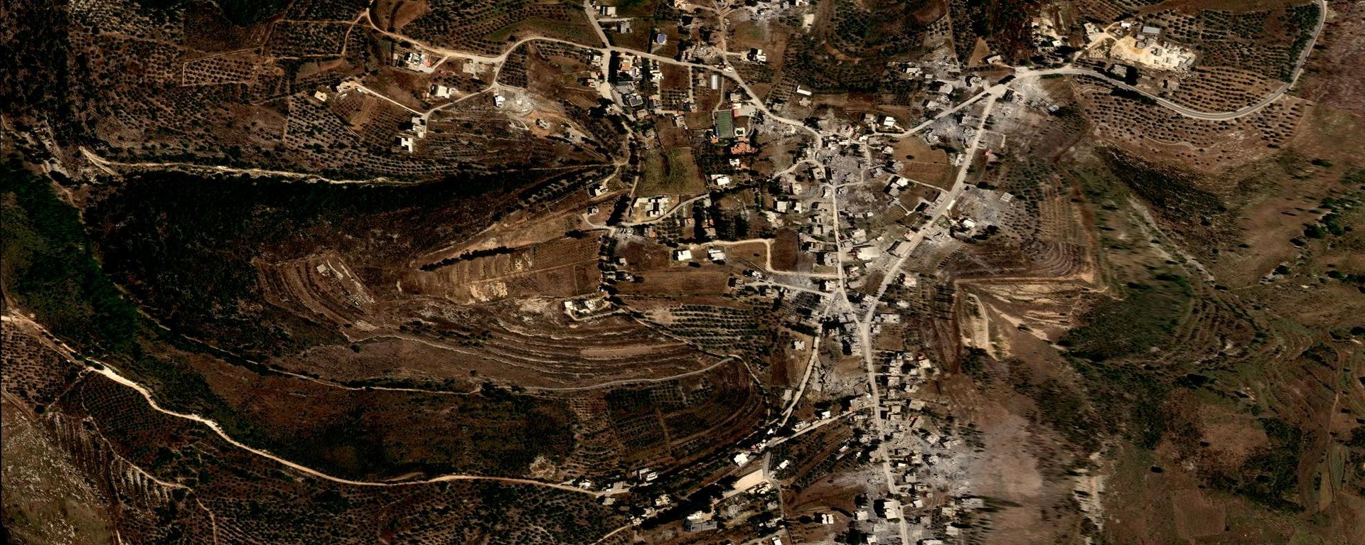 صورة التقطها قمر صناعي لقرية فروان في لبنان، 24 يونيو/ حزيران 2026 - سبوتنيك عربي, 1920, 06.07.2026