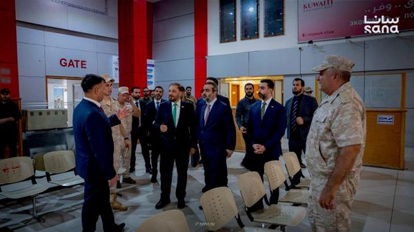 وزير الخارجية والمغتربين أسعد حسن الشيباني يجري جولة ميدانية داخل مطار اللاذقية الدولي وميناء طرطوس - سبوتنيك عربي