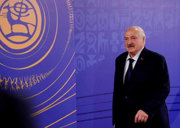رئيس بيلاروسيا ألكسندر لوكاشينكو على هامش حفل افتتاح دورة الألعاب العالمية السادسة للبدو الرحل. - سبوتنيك عربي