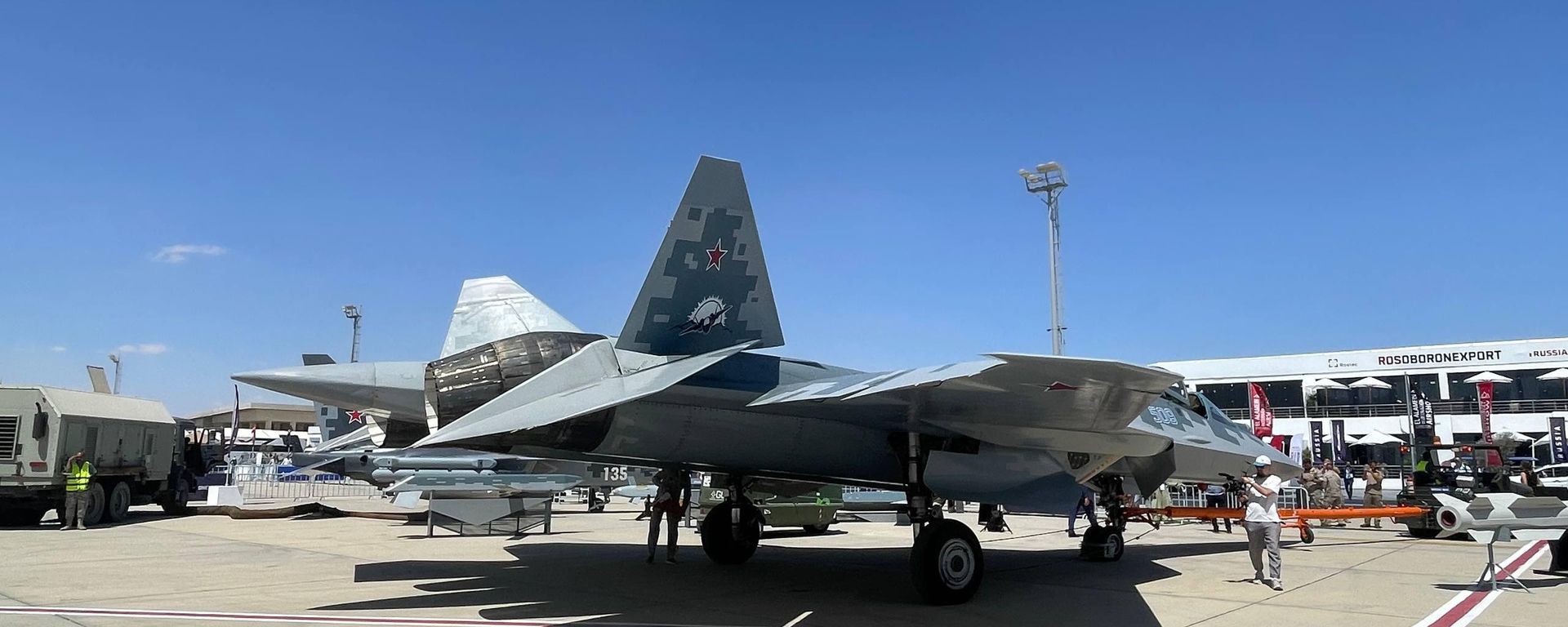 المقاتلة الروسية الشبحية Su-57E في معرض العلمين الدولي - سبوتنيك عربي, 1920, 09.09.2026