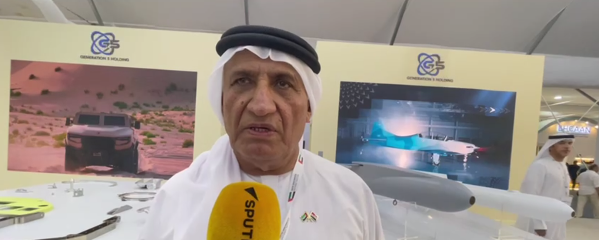 مستشار المعارض العسكرية والدفاعية بمجموعة أدنيك الحكومية الإماراتية، سعيد المنصوري، في معرض العلمين الدولي للطيران والفضاء، مصر، 10 سبتمبر/ أيلول 2026 - سبوتنيك عربي, 1920, 10.09.2026