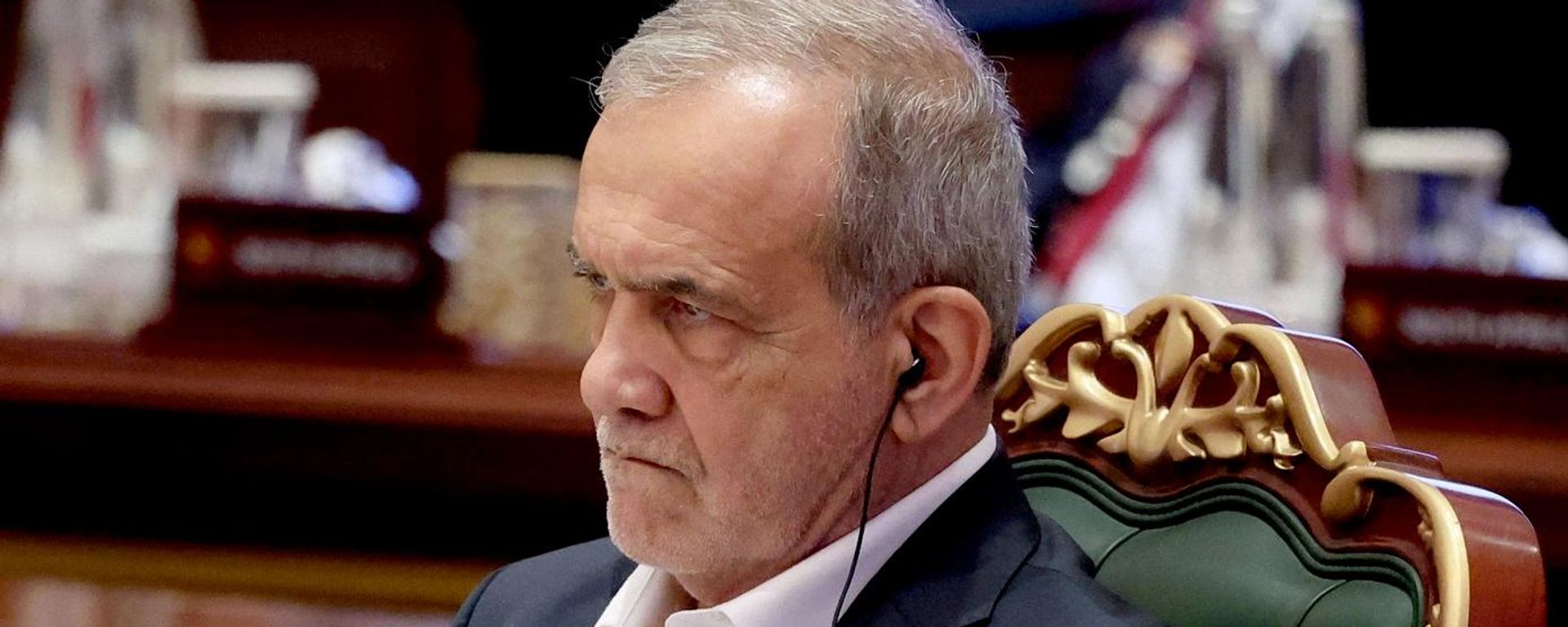 الرئيس الإيراني، مسعود بزشكيان، في قمة بريكس في نيودلهي، الهند، 12 سبتمبر/ أيلول 2026 - سبوتنيك عربي, 1920, 13.09.2026