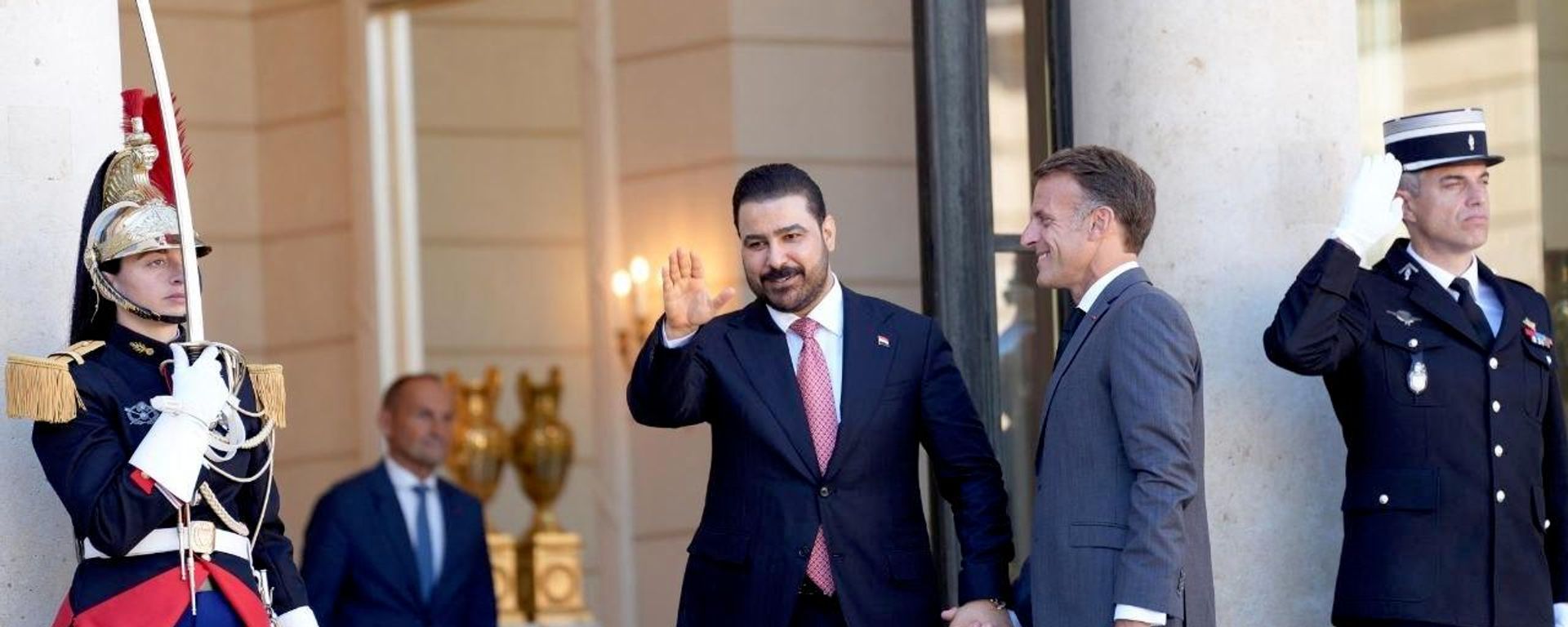الرئيس الفرنسي إيمانويل ماكرون يستقبل رئيس الوزراء العراقي علي فالح الزيدي - سبوتنيك عربي, 1920, 14.09.2026