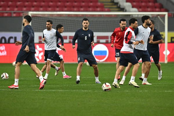 لاعبو المنتخب الإيراني لكرة القدم خلال الحصة التدريبية للفريق في قازان. - سبوتنيك عربي