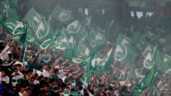 الجماهير السعودية تحتفل بعد الفوز بكأس الخليج  REUTERS/Ibraheem Abu Mustafa - سبوتنيك عربي