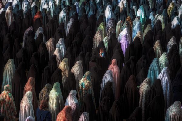 مع نهاية شهر رمضان، يجتمع المسلمون لأداء صلاة عيد الفطر، في مناسبة تجسد تجديد الإيمان والأمل ببداية جديدة، وفي أصفهان، يبرز طفل بين صفوف النساء في مشهد يرمز إلى حضور الجيل الجديد واستمرار التقاليد الدينية عبر الأجيال. - سبوتنيك عربي