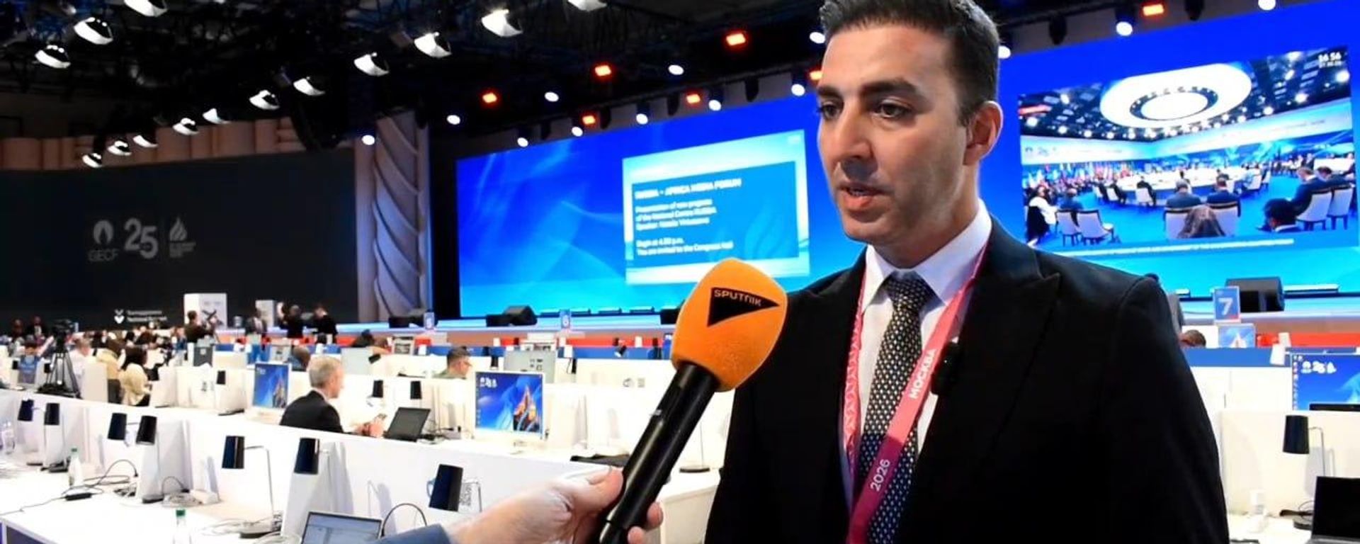 رفيق مخبوش، الصحفي بقناة الشروق الإخبارية الجزائرية في مقابلة مع وكالة سبوتنيك، على هامش المنتدى الإعلامي روسيا – أفريقيا أكتوبر 2026  - سبوتنيك عربي, 1920, 28.10.2026