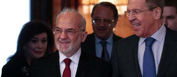 سيرغي لافروف وإبراهيم الجعفري - سبوتنيك عربي