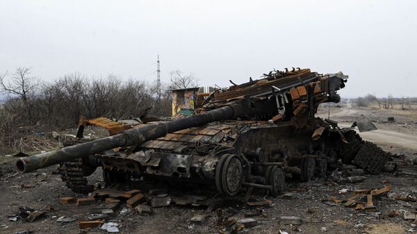 دبابة أوكرانية مدمرة - سبوتنيك عربي