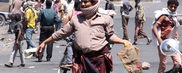 مظاهرات في مدينة تعز اليمنية - سبوتنيك عربي