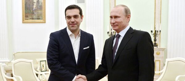 بوتين مع رئيس الوزراء اليوناني تسيبراس - سبوتنيك عربي