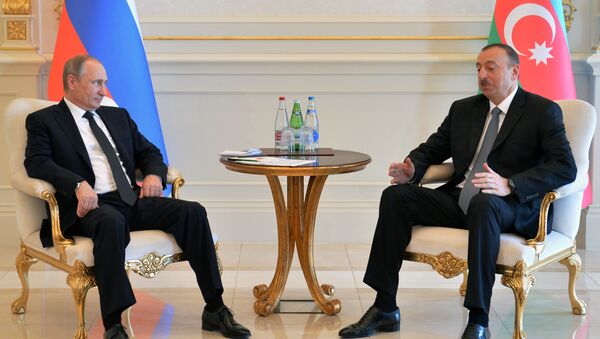 اللقاء بين الرئيسين الروسي فلاديمير بوتين والأذربيجاني إلهام علييف في باكو - سبوتنيك عربي