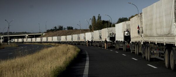 قافلة من المساعدات الإنسانية الروسية تتوجه إلى دونباس - سبوتنيك عربي