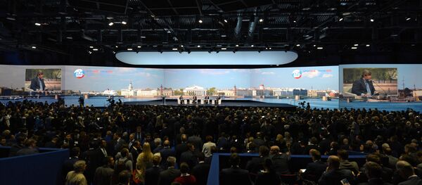 انطلاق أعمال منتدى بطرسبورغ الاقتصادي الدولي الـ19 - سبوتنيك عربي