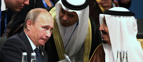 الرئيس الروسي فلاديمير بوتين مع العاهل السعودي الملك سلمان بن عبد العزيز الرئيس الروسي فلاديمير بوتين مع العاهل السعودي الملك سلمان بن عبد العزيز - سبوتنيك عربي