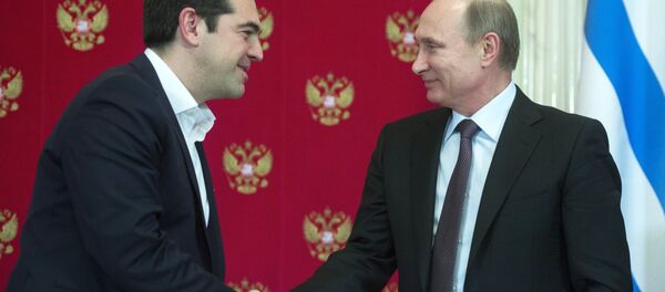 الرئيس الروسي فلاديمير بوتين ورئيس الوزراء اليوناني أليكسيس تسيبراس الرئيس الروسي فلاديمير بوتين ورئيس الوزراء اليوناني أليكسيس تسيبراس - سبوتنيك عربي